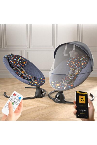 BAYBEE سرير هزاز كهربائي أوتوماتيكي للأطفال حديثي الولادة