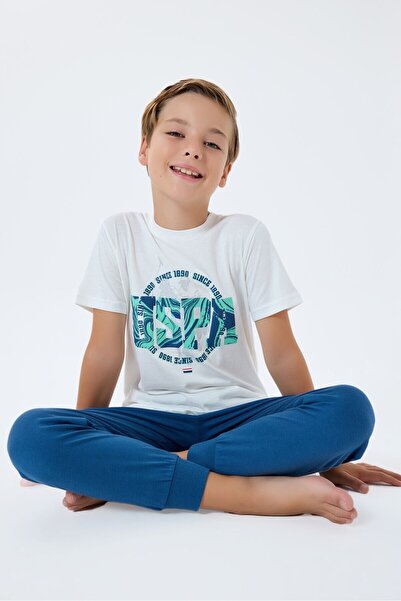 U.S. Polo Assn. Σετ Πιτζάμες Λευκό για Αγόρι