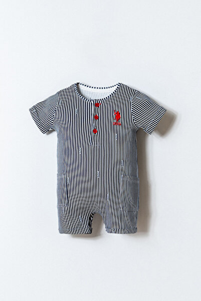 U.S. Polo Assn. Baby Boy Red Rompers