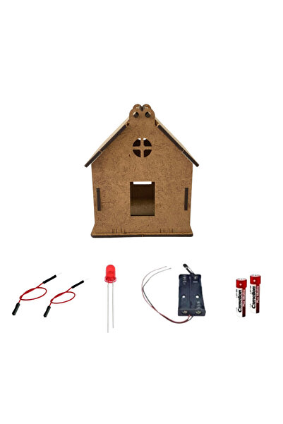 Fapatech Işıklı Ahşap Ev Basit Elektrik Devresi Deney - Stem Fen Bilimleri Ke...