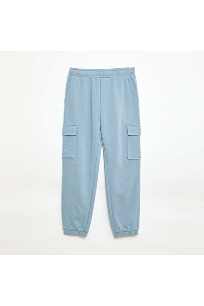 KIABI بنطال رياضي من قماش تيري فرنسي أزرق