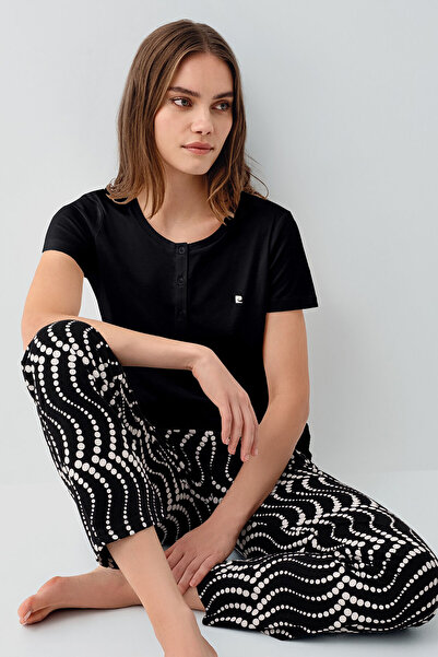 Pierre Cardin Γυναικείο σετ μαύρης πιτζάμας