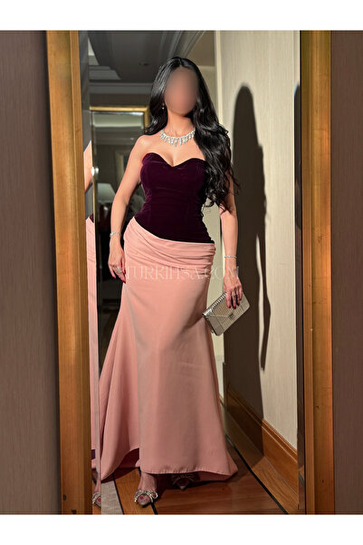 TURKIH Purple wool evening dress