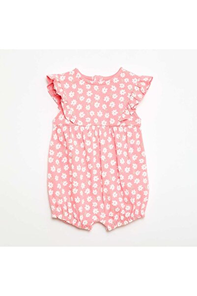 KIABI Printed Cotton Romper PINK