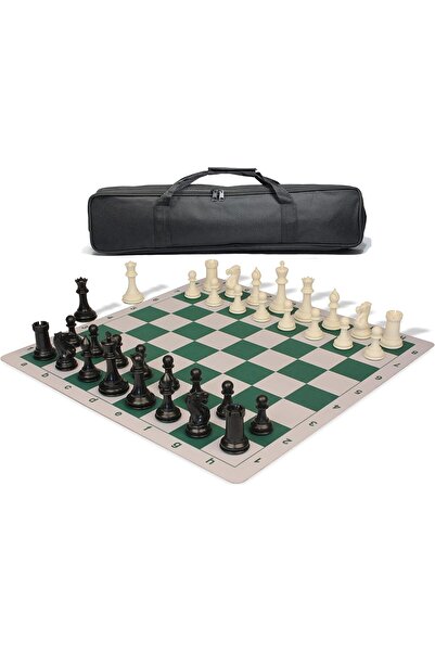 Generic Large Chess Set with International Board - 4 Queens, Heavy Pieces, Ex...