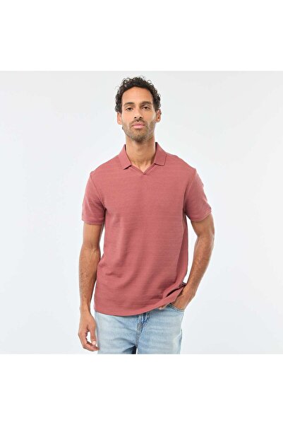 KIABI Short-Sleeved Cotton Piqué Polo Shirt RED