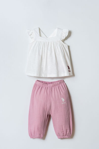 U.S. Polo Assn. Kız Bebek Mor Takım