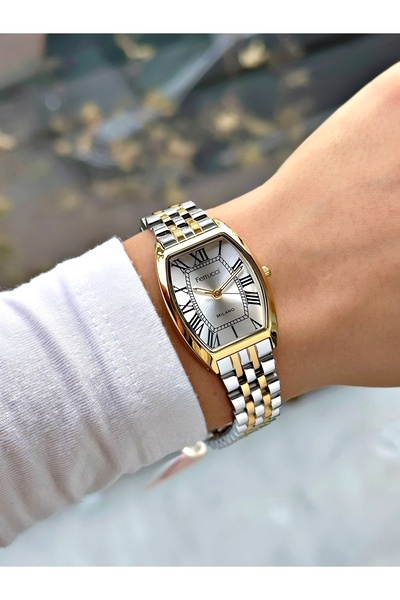 Ferrucci Special Design 24 Months Warranty Steel Band Silver-Gold Color Women Wrist Watch Frc2031Mr