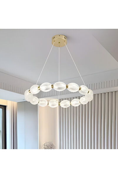 iTin Lustra LED suspendata cu telecomanda FAUSTO II, 42W, lumina Rece/Calda/N...