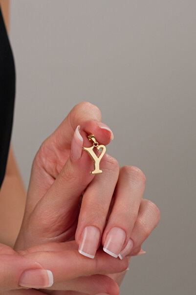 Zeynepli gold & jewelry 14 AYAR ALTIN ŞİRİN Y HARFİ KOLYE UCU