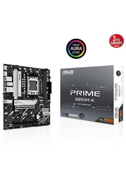 ASUS Prime B850M-K, 2Xddr5, 2X M.2, Dp, Hdmi, Am5 Socket Motherboard