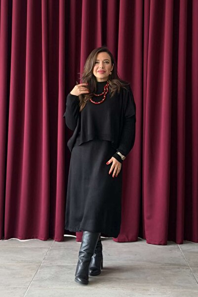 Yağmur Butik Bluză tricotată Rochie tricotată cu detalii