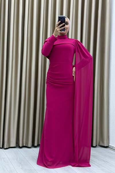 Matik Abiyem Draped Detailed Draped Long Dress