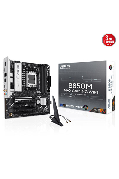 ASUS B850M MAX GAMING WIFI, 4xDDR5, 3x M2, HDMI, DP, Type-C, Wi-Fi 6, Bluetoo...