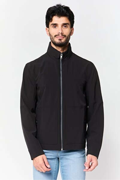 Marc New York Men Solid Bomber Jacket, Black