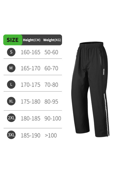 Choice EU 2XL (ASIA 3XL) BD154 New Pant WOSAWE Cycling Rain Pants Outdoor Rai...