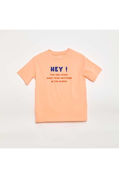 KIABI Printed Short-Sleeve T-Shirt ORANGE