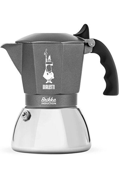 Bialetti - Brikka İndüksiyon: 4 Cups Ocak Üstü Bol Köpüklü Espresso Pişirici ...