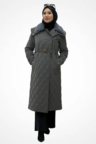 Zühre Fur Collar Quilted Coat 13867