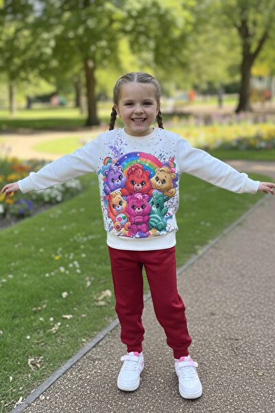 TOFİSA Set pijama roșu cu imprimeu pentru fetiță - 28107-RED