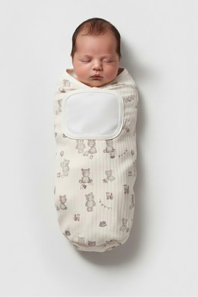 BİRCAN BABY 0-3 Ay Ayıcık Desenli Yenidoğan Bebek Kundak %100 Pamuk