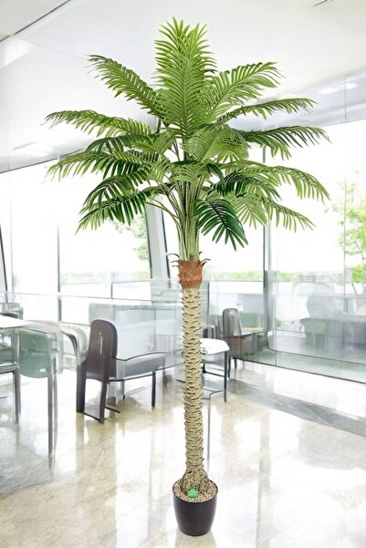 Yapay Çiçek Deposu Yapay Lüx Palmiye Ağacı 36 Yapraklı 240 cm