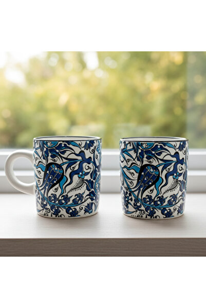 RGS HOMELİFE طقم أكواب سيراميك مصنوع يدويًا مكون من قطعتين، طقم أكواب سيراميك...