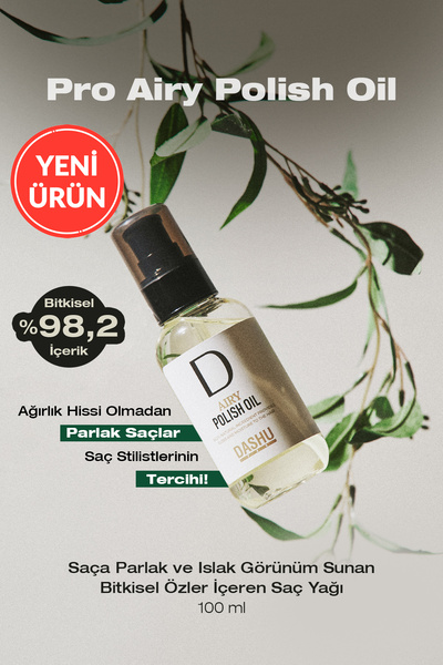 Dashu Saça Parlak ve Islak Bir Görünüm Sunan, Bitkisel Özler İçeren Saç Yağı ...