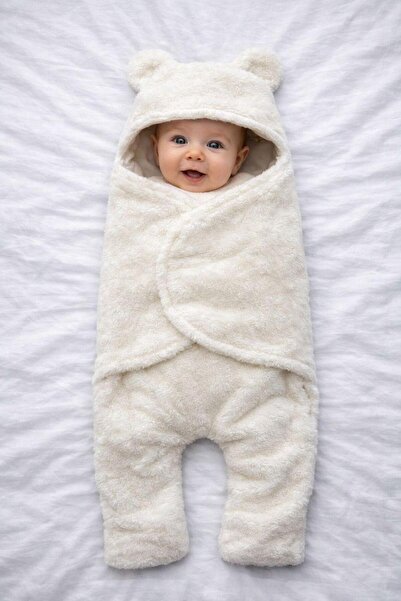 DİVİSTA Unisex Plush Eared Newborn Swaddle