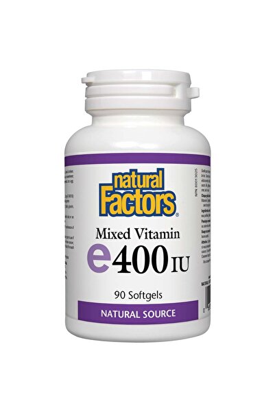 Natural Factors كبسولات جيلاتينية هلامية من فيتامين هـ المختلط 400 وحدة دولية...