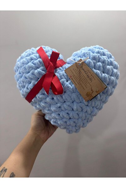 Pamuktan Tene Kalpli Dekoratif Yastık Kalp Özel Yastık /Hediyenin En Güzeli R...