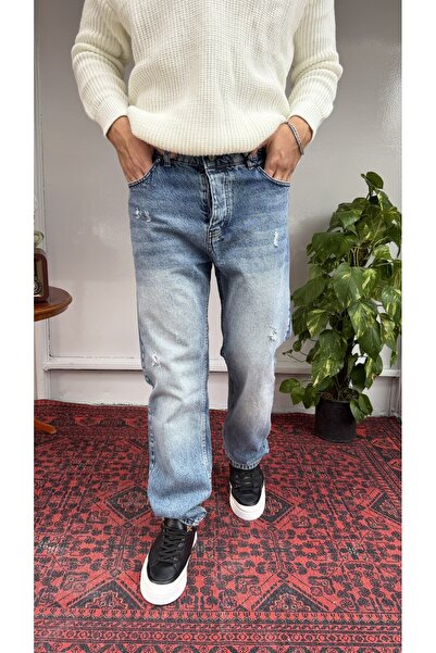 Casualmen32 Keps Yıkamalı Tırnaklı Baggy Jean