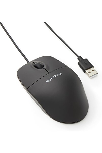 Amazon basics Wired Computer Mouse - Black