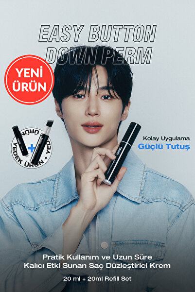 Dashu Uzun Süre Kalıcı Düzleştirici Krem For Men Easy Botton Down Perm 20ml +...