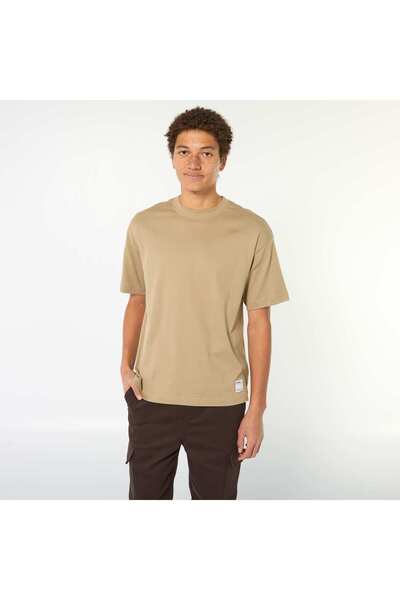 KIABI Round neck cotton T-shirt BEIGE