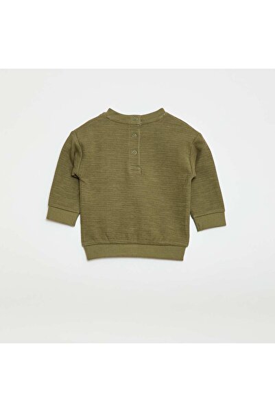 KIABI Thick T-shirt with Embroidered Animal KHAKI