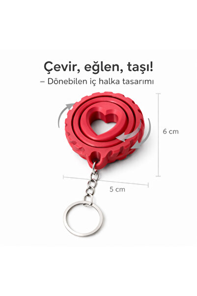 Eyiser Store Heart Detailed Dönerteker Large Size Keychain – Keychain with Ro...