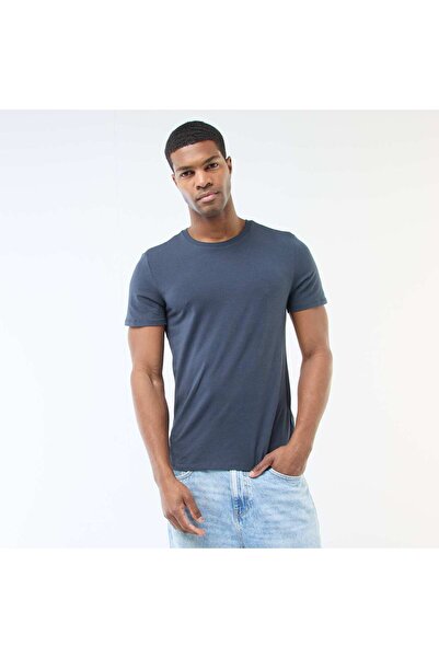 KIABI Plain T-shirt - Slim fit BLUE
