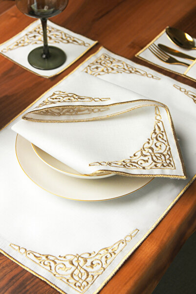 iwa concept Bereket Embroidered Ramadan Iftar Tableware Presentation Set - 24...