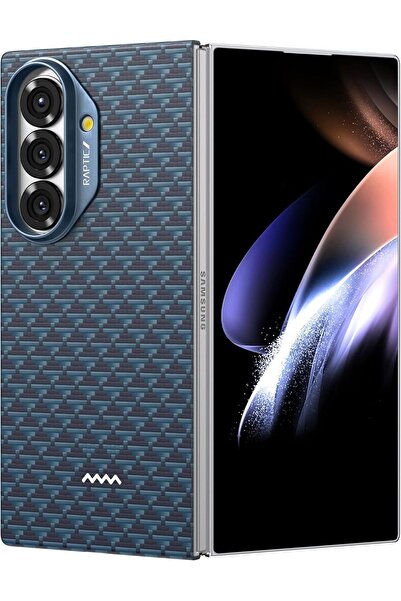 Raptic غطاء خلفي فقط من ألياف الأراميد لهاتف سامسونج جالاكسي زد فولد 7 (MagSa...