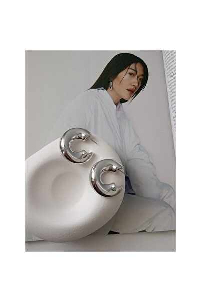LENTE AKSESUAR Asymmetric Hoop Earrings - Modern Style Women's Earrings
