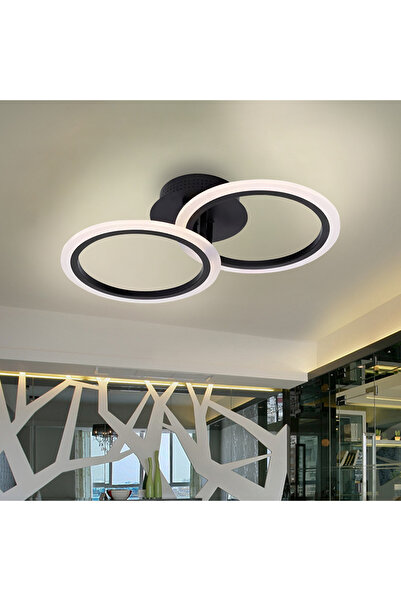 iTin LED Chandelier with Remote Control BETTY 28W, 2 Circles, Cold/Warm/Neutr...