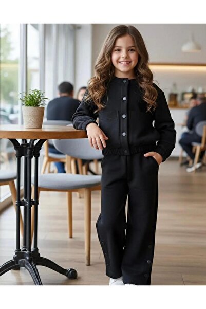 Emilakids Yandan Çıtçıtlı Kız Çocuk Takım