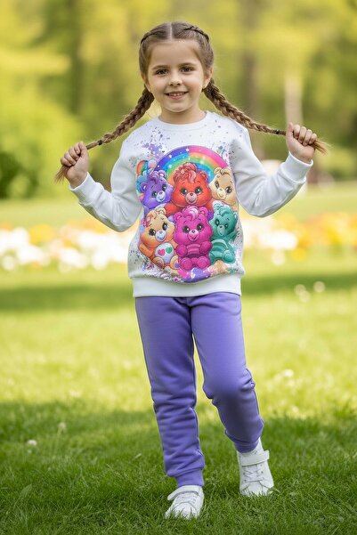 TOFİSA Set pijama pentru fete liliac cu imprimeu - 28107-LILA