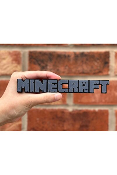 BytexStore 3d Baskılı Minecraft Logosu Figür Dekoratif Hediyelik