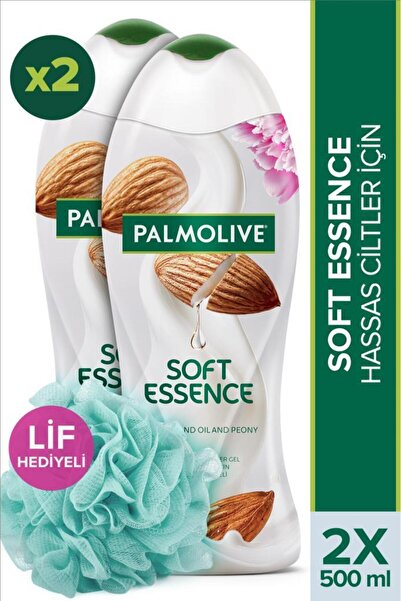 Palmolive Soft Essence Badem 2'li Duş Jeli 500 ml + Duş Lifi Hediye