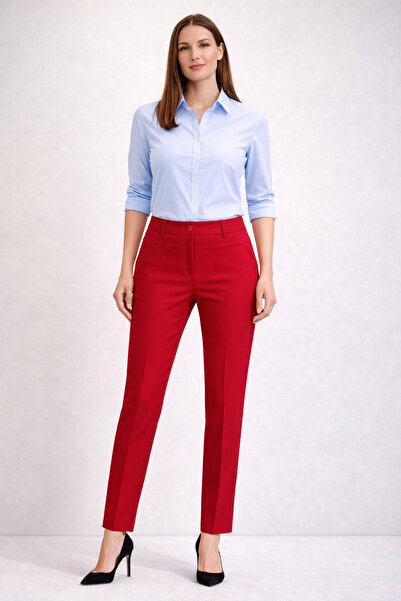 GARNİ Normal Beı Cotton Satin Trousers
