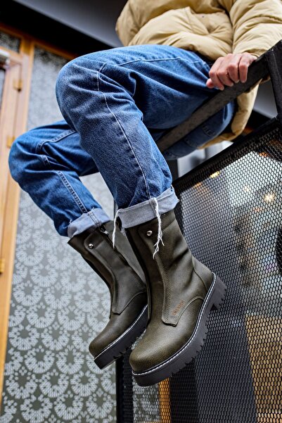 Mhoda Shoes Rlx-027 Quebec Men's Sports Casual Zippered Leather Boots Cst - K...