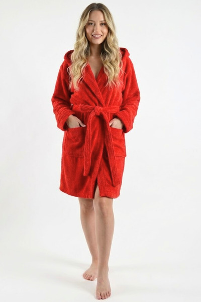 Mokita Home Bathrobe 100% Cotton Hooded - High Water Absorbent Luxury Bukle