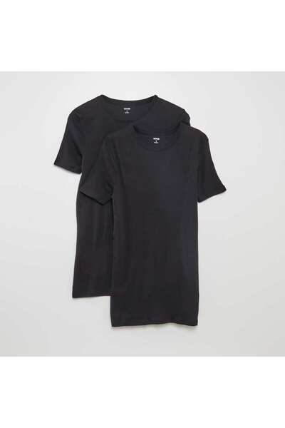 KIABI 2-Pack Basic T-Shirts BLACK